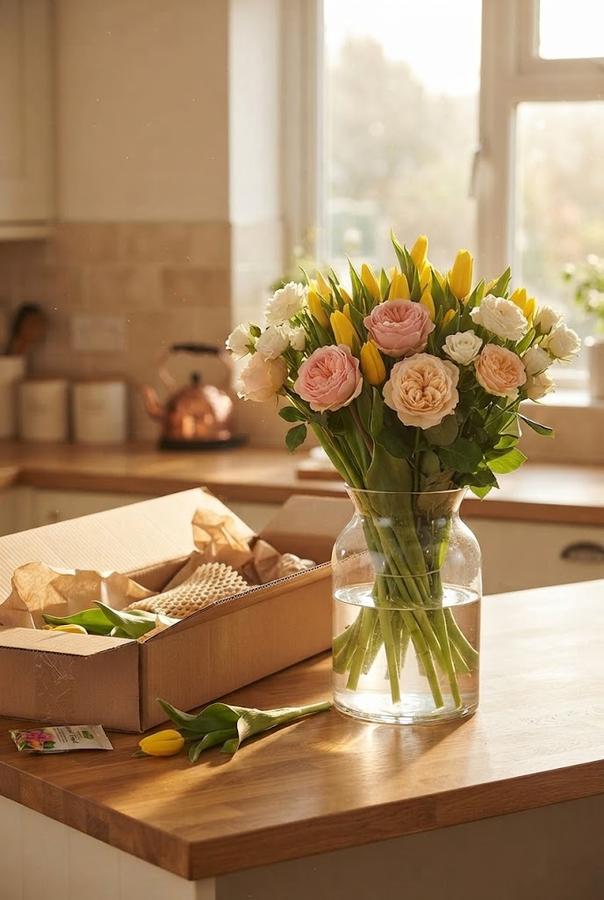 Yellow tulips, fifty stems